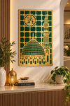 Premium Ya Muhammad (S.a.w) Green Dome Isalmic Wall Art By Glow Space