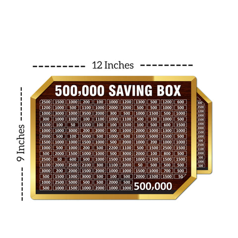 5 Lac Saving Challenge Box – Wooden Money Saving Box with Amount Chart
