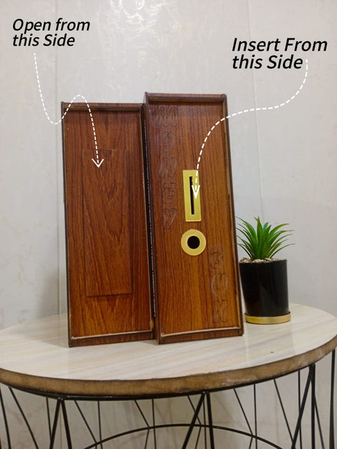 2 Lac Saving Challenge Box – Wooden Money Saving Box with Amount Chart