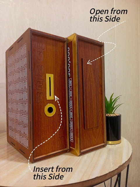 3 Lac Saving Challenge Box – Wooden Money Saving Box with Amount Chart