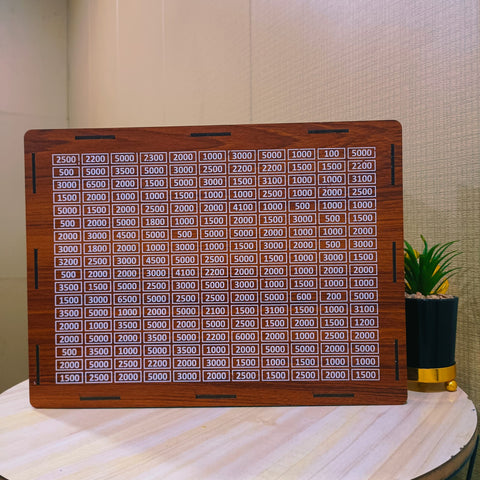 12 Lac Saving Challenge Box – Wooden Money Saving Box with Amount Chart