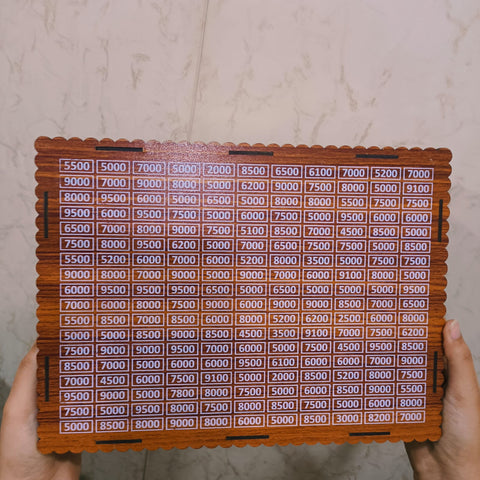 2 Million Saving Challenge Box – Wooden Money Saving Box with Amount Chart