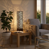 Modern Laser-Cut Leaf Pattern Table Lamp - Decorative Standing Corner Light